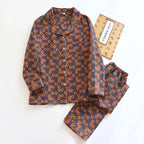 Colorful Patterned Long Pajama Set
