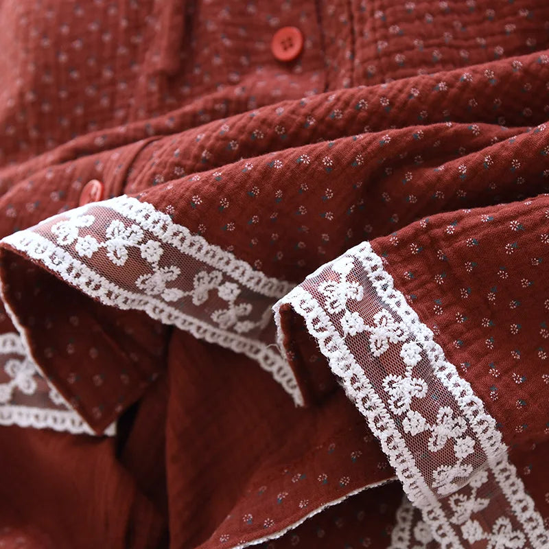 Bow-Detail Cotton Set