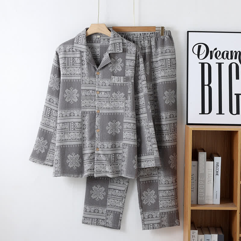 Conjunto de pijama con estampado vintage