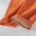Conjunto de pijama largo de color sólido