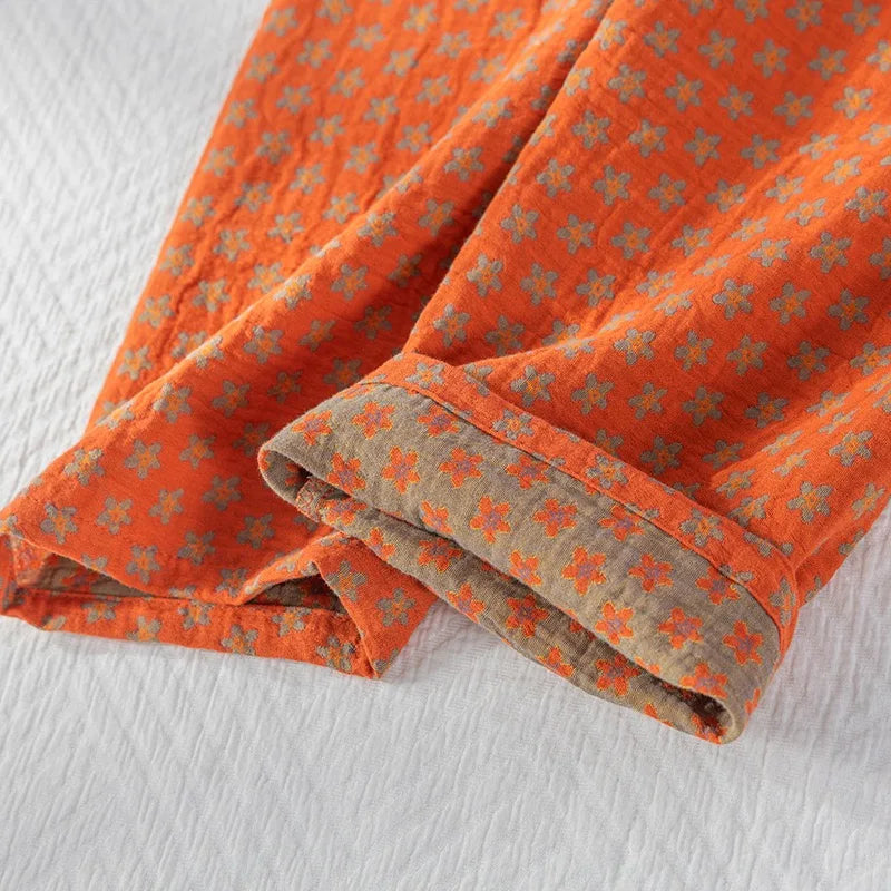 Conjunto de pijama largo de color sólido
