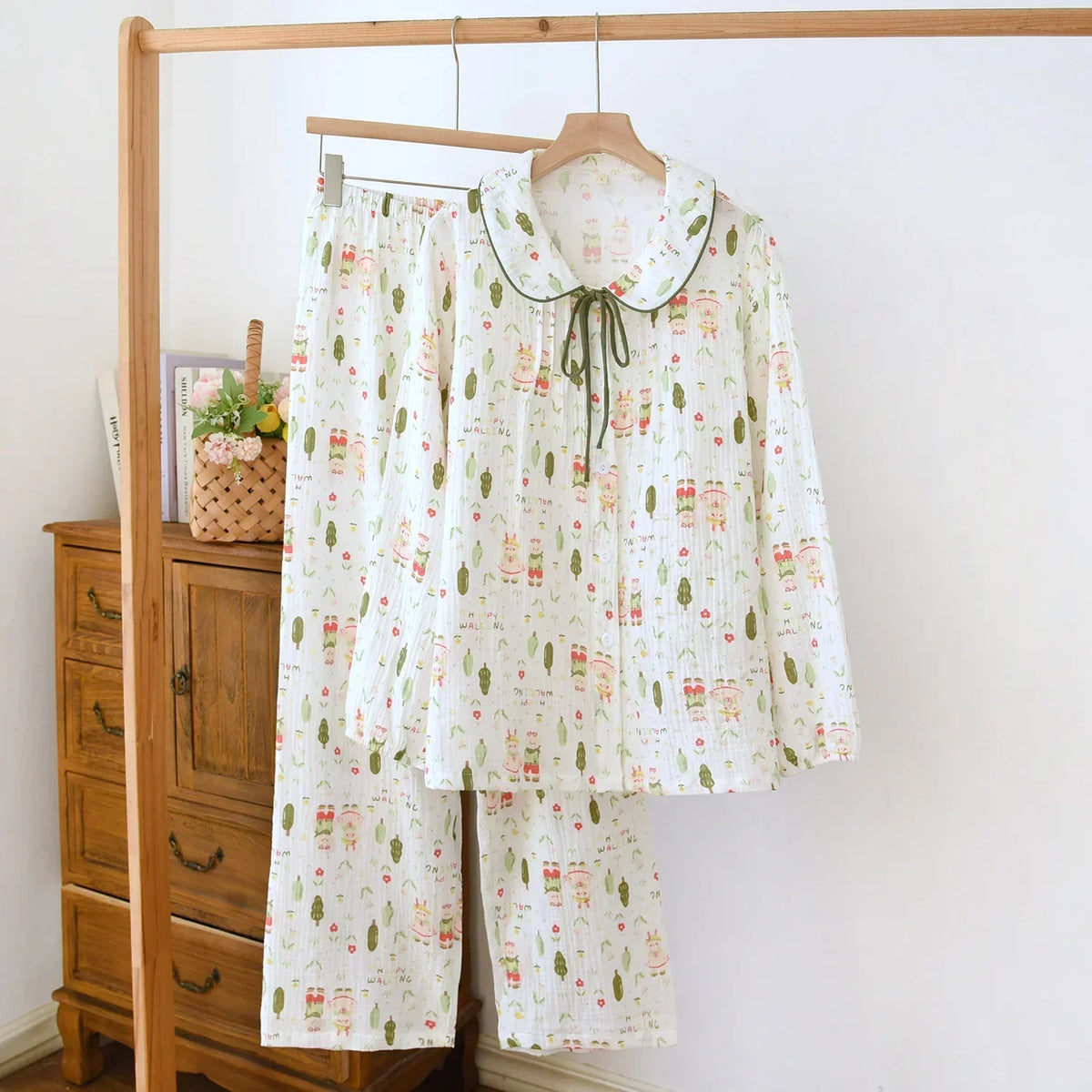 Cute Baby Collar Pajama Set