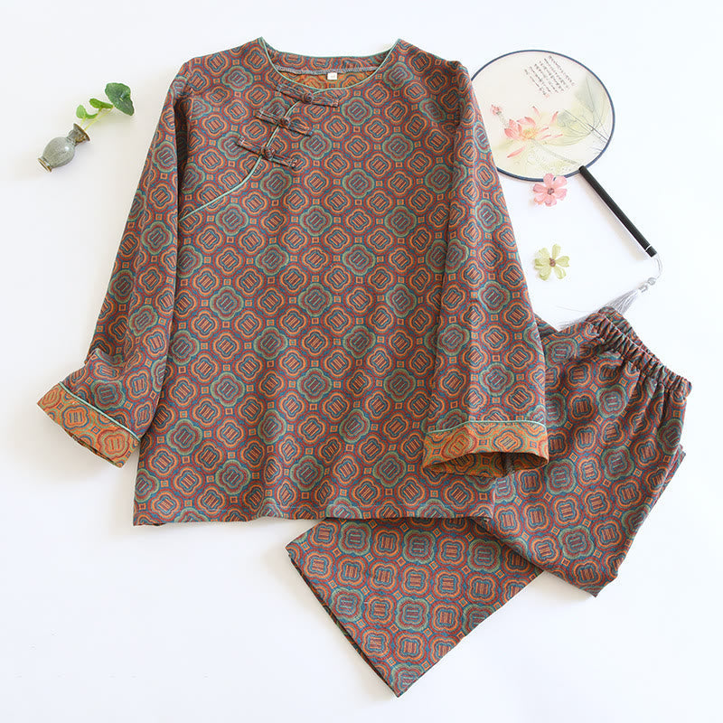 Conjunto de pijama retro transpirable