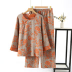 Conjunto de camisón con estampado floral de rosas