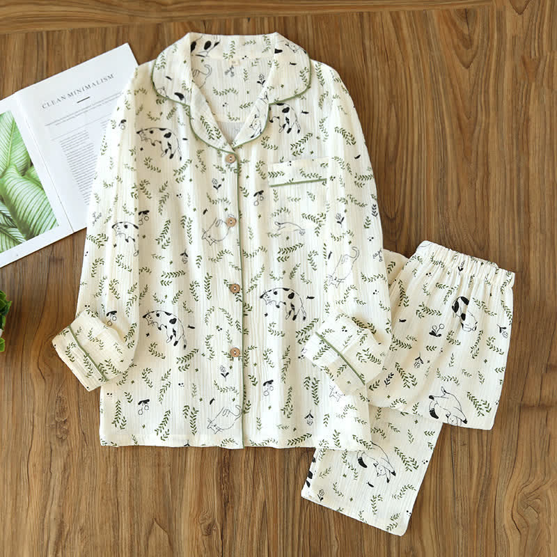 Cute Cat Pajama Set