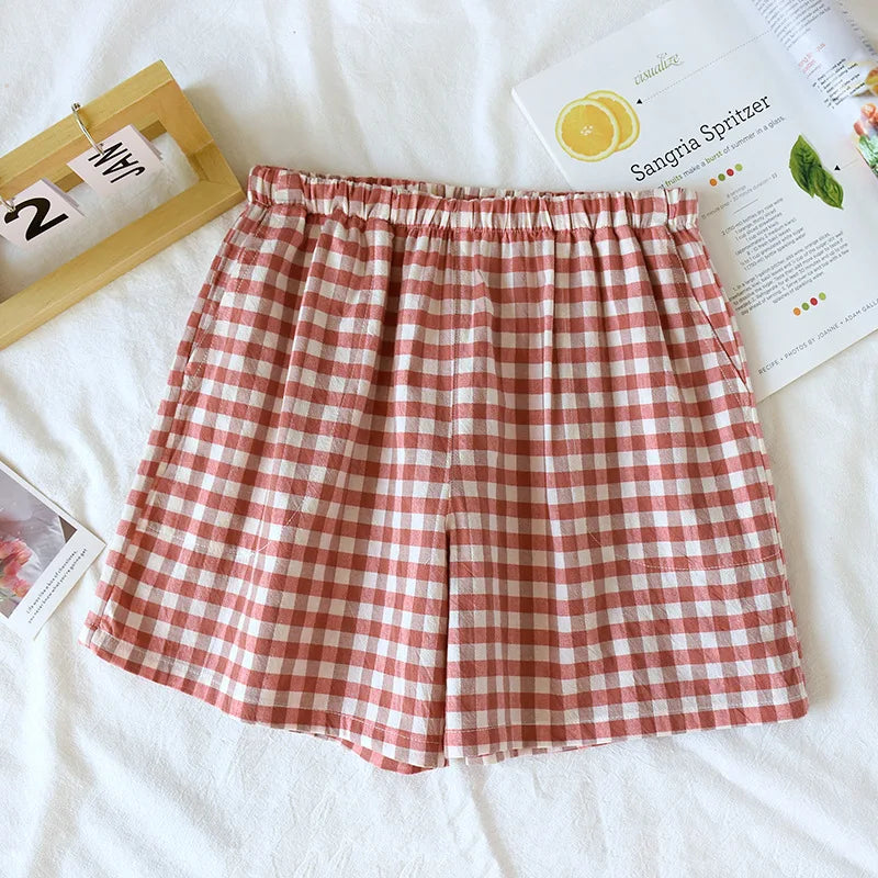 Shorts cortos de cuadros