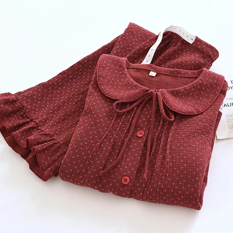 Bow-Detail Cotton Set