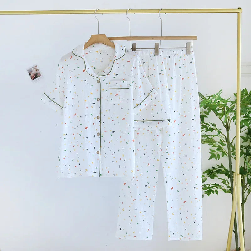 Conjunto de pijama de algodón ligero (3 piezas)