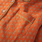 Conjunto de pijama largo de color sólido