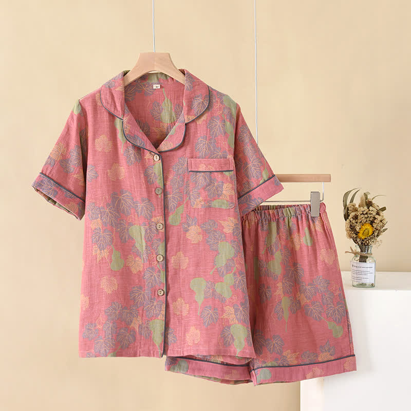 Conjunto de pijama de algodón jacquard
