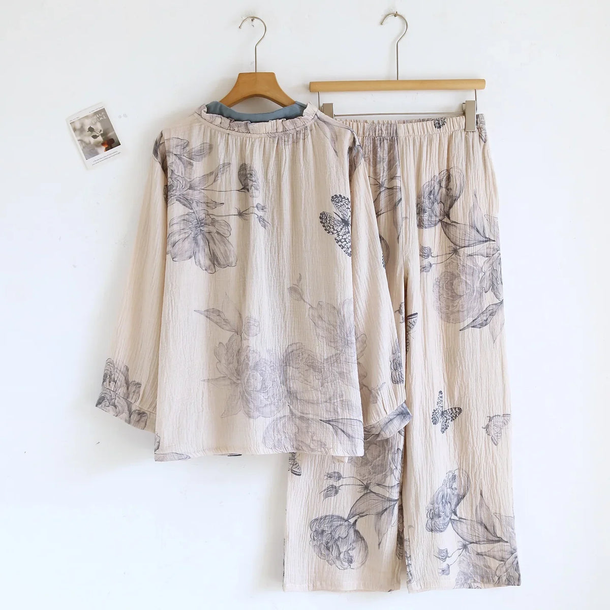 Kyoto Butterfly Cotton Kimono Set