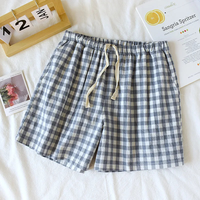 Shorts cortos de cuadros