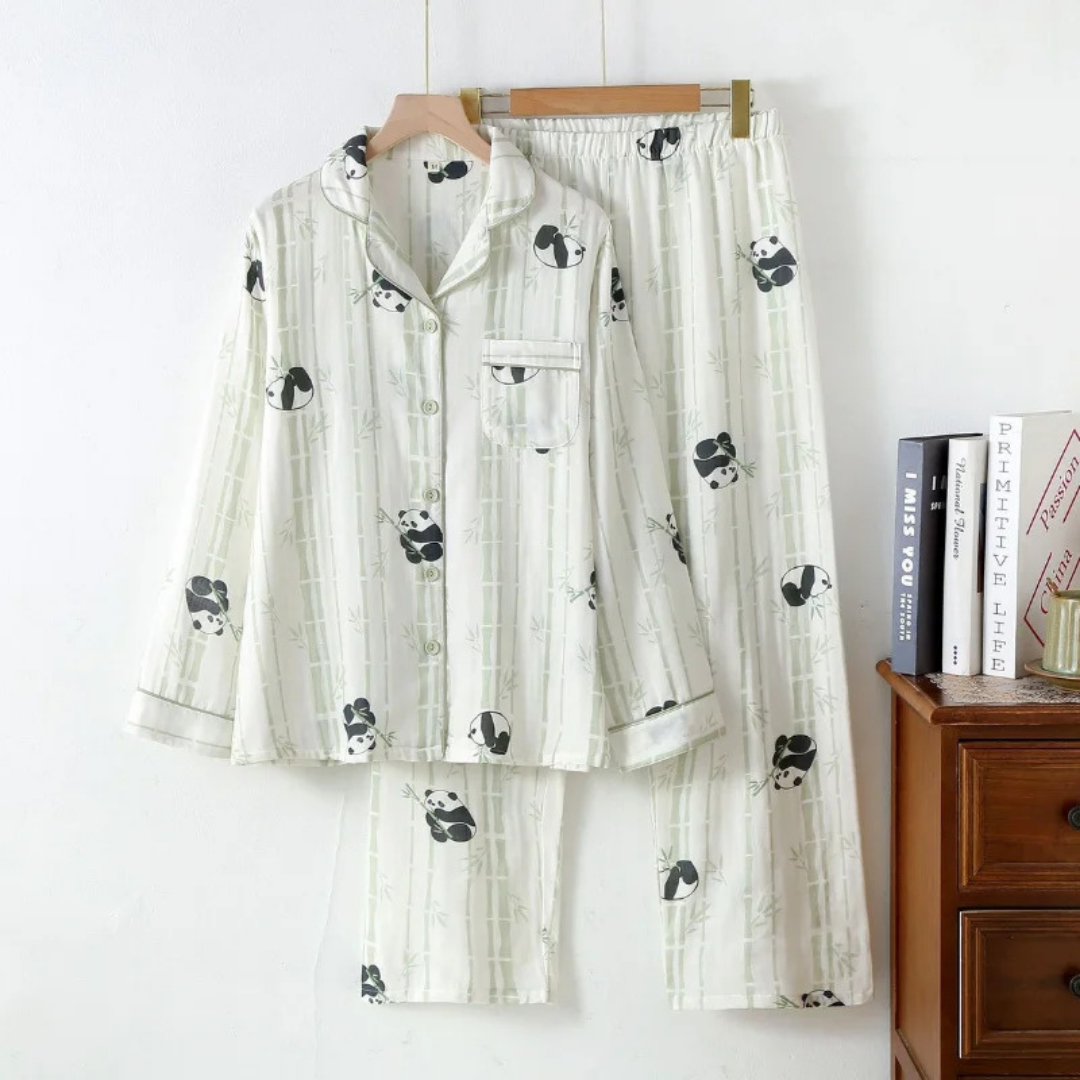Cute Panda Pajama Set