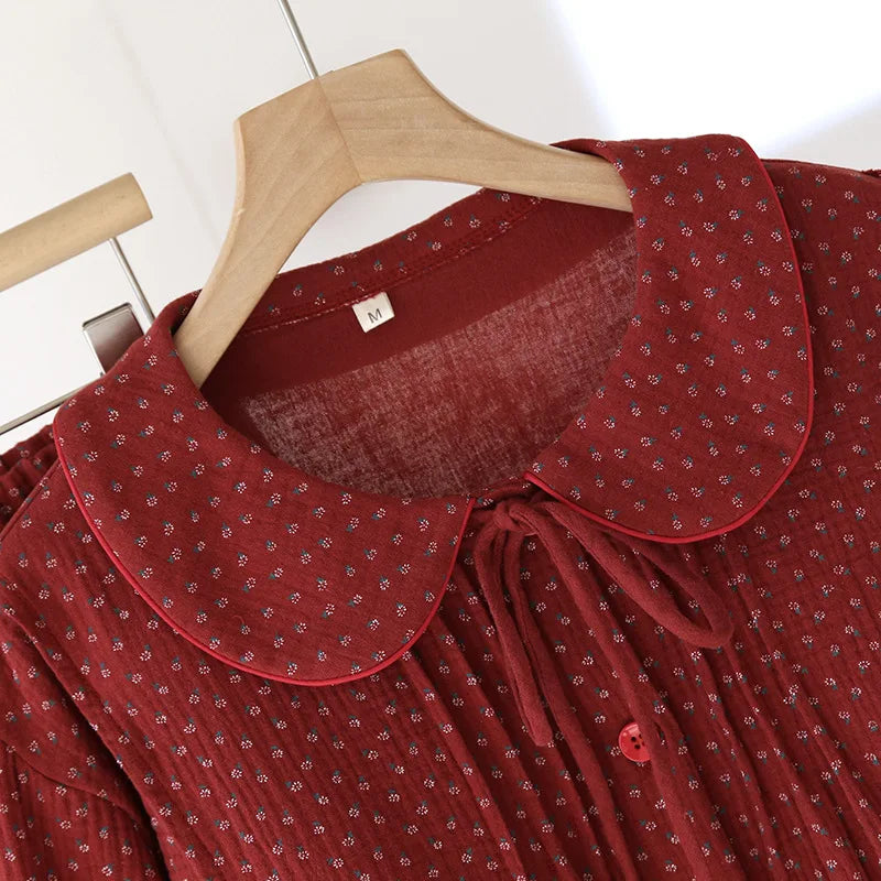 Bow-Detail Cotton Set