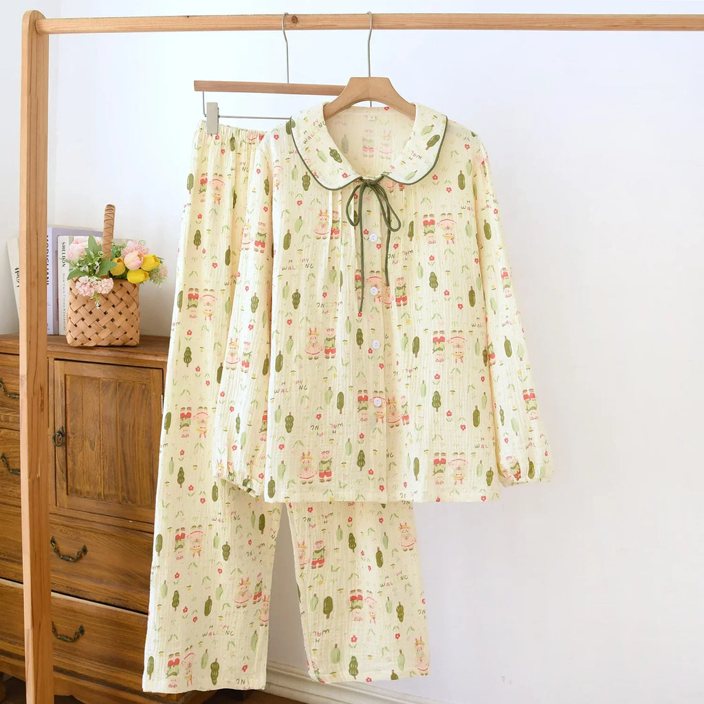 Cute Baby Collar Pajama Set