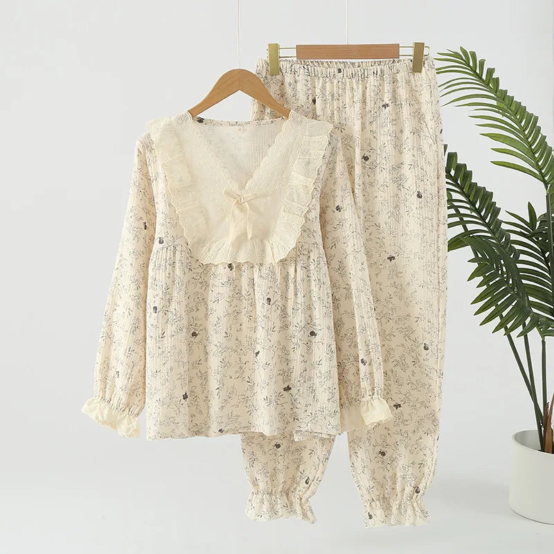 Conjunto de ropa de estar de algodón Rose Garden