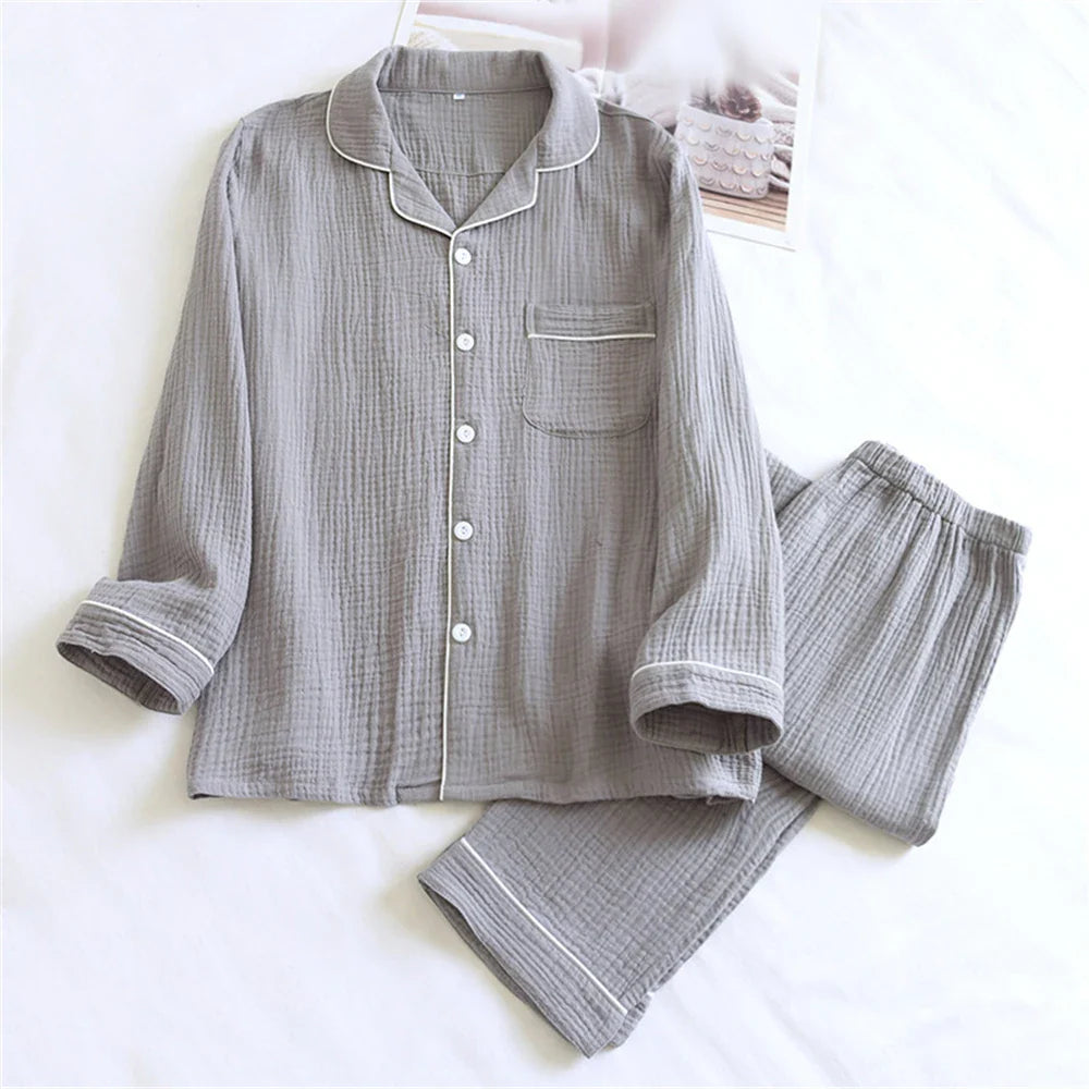 Conjunto de pijama de crepé vintage