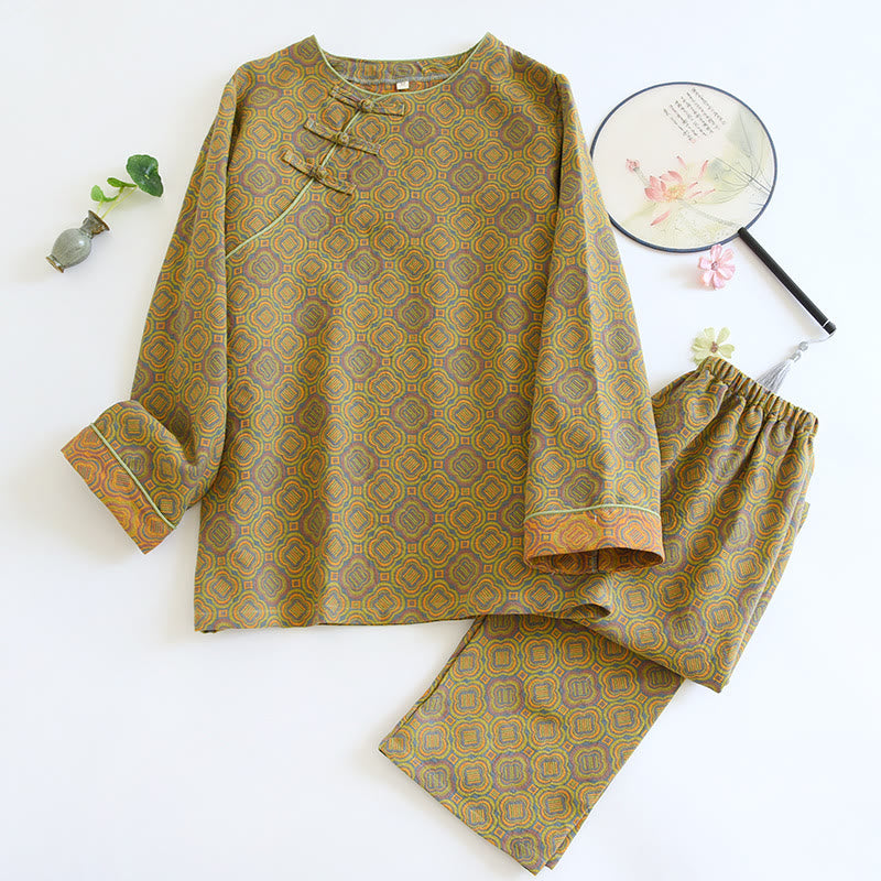 Conjunto de pijama retro transpirable