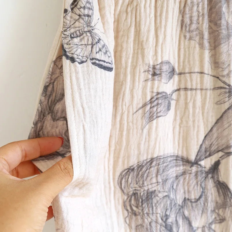 Kyoto Butterfly Cotton Kimono Set