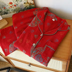Conjunto de patrones étnicos rojos