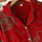 Conjunto de patrones étnicos rojos