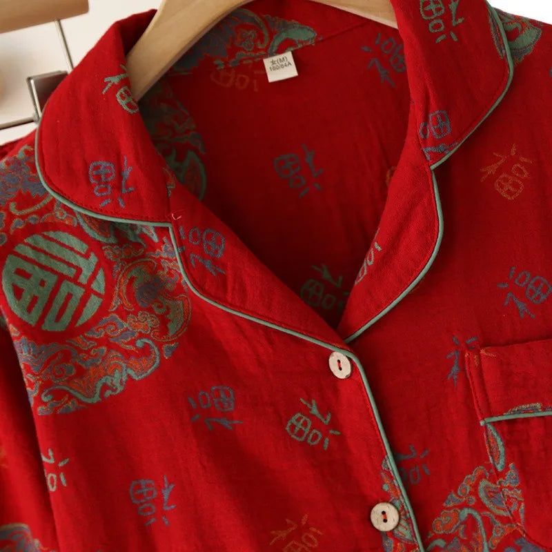 Conjunto de patrones étnicos rojos