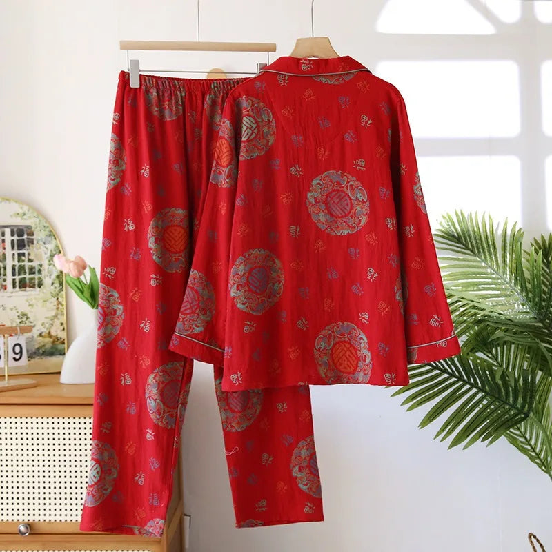 Conjunto de patrones étnicos rojos