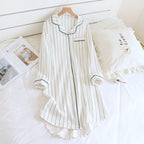 Camisón de solapa a rayas