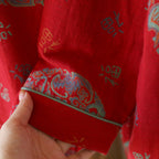 Conjunto de patrones étnicos rojos