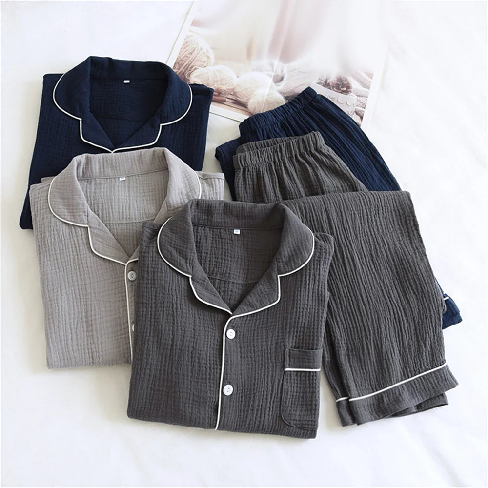 Conjunto de pijama de crepé vintage
