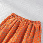 Conjunto de pijama largo de color sólido