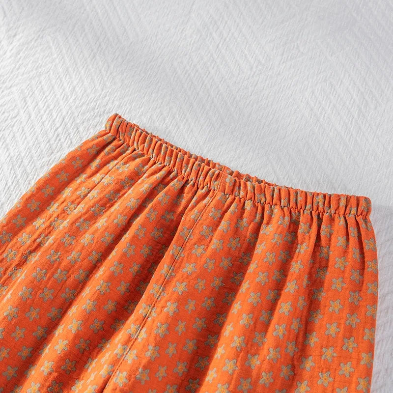 Conjunto de pijama largo de color sólido