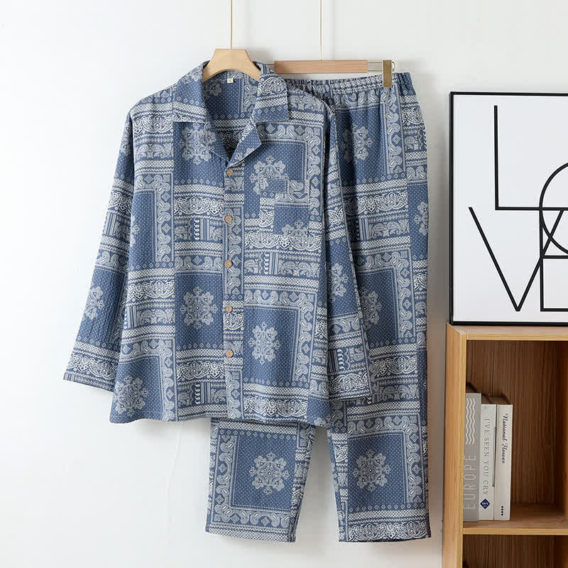Conjunto de pijama con estampado vintage