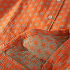 Conjunto de pijama largo de color sólido