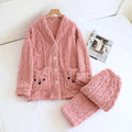 Conjunto de pijama largo de felpa adorable