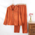 Conjunto de pijama largo de color sólido