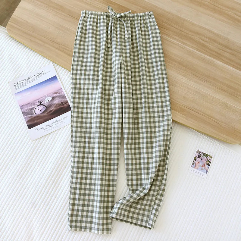 Comfortable plaid pajama bottoms