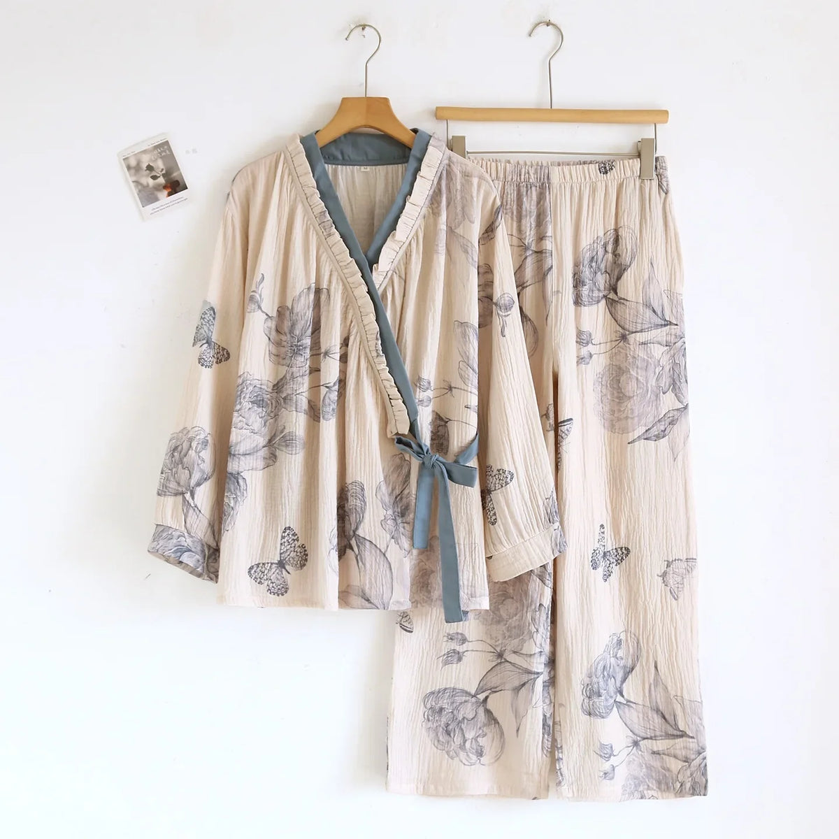 Kyoto Butterfly Cotton Kimono Set