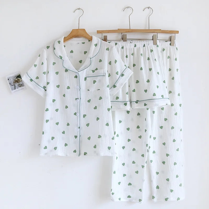Conjunto de pijama de algodón adorable (3 piezas)