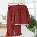 Bow-Detail Cotton Set