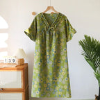 Camisón de manga corta con estampado floral