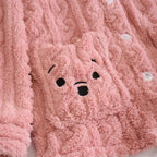 Conjunto de pijama largo de felpa adorable