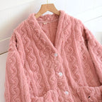 Conjunto de pijama largo de felpa adorable