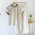 Conjunto elegante de cuello redondo y pantalón corto