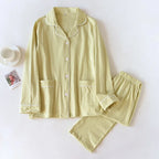 Conjunto de pijama largo, elegante y minimalista