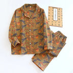 Colorful Patterned Long Pajama Set