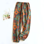 Pantalón de pijama retro de jacquard