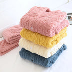 Conjunto de pijama largo de felpa adorable