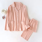 Conjunto de pijama largo, elegante y minimalista