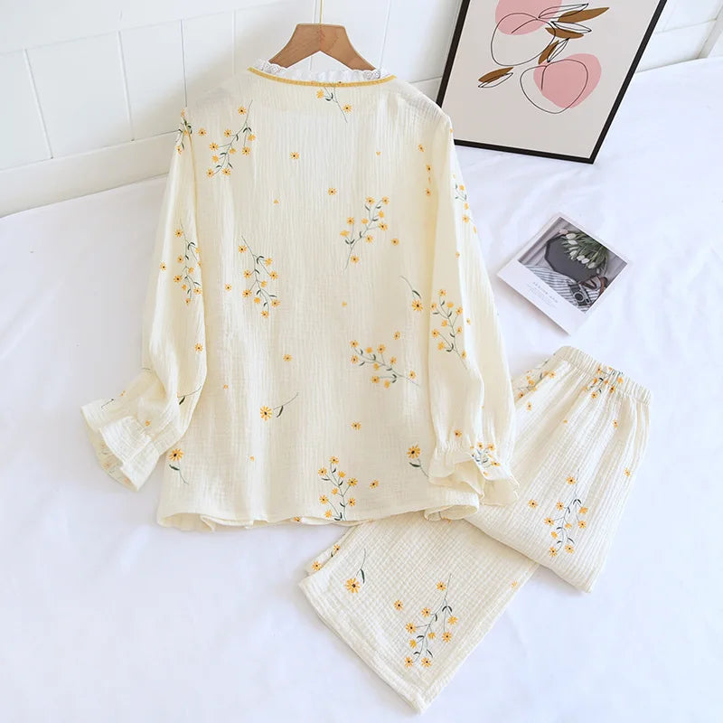 Spring Crepe Kimono Set